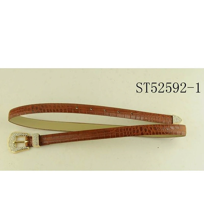 Diamond-bordered Buckle With PU Belt