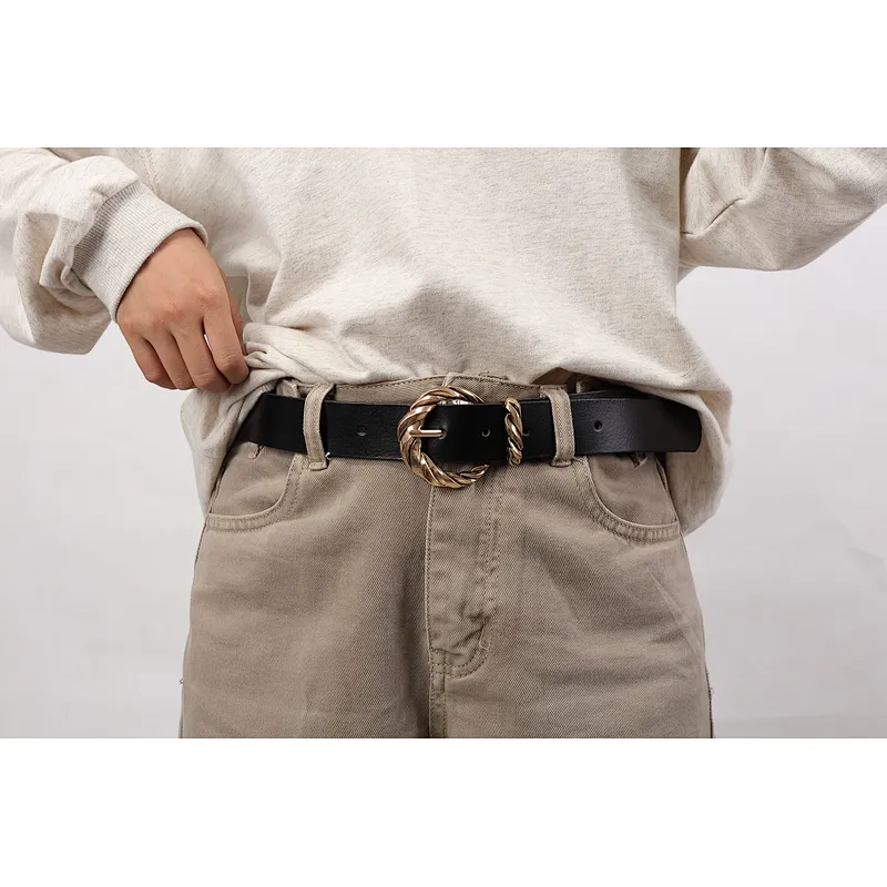 Instagram Style Leather Belt With Fashion Buckle