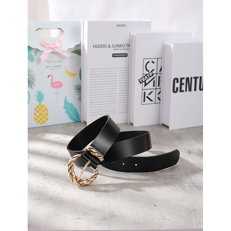 Instagram Style Leather Belt With Fashion Buckle
