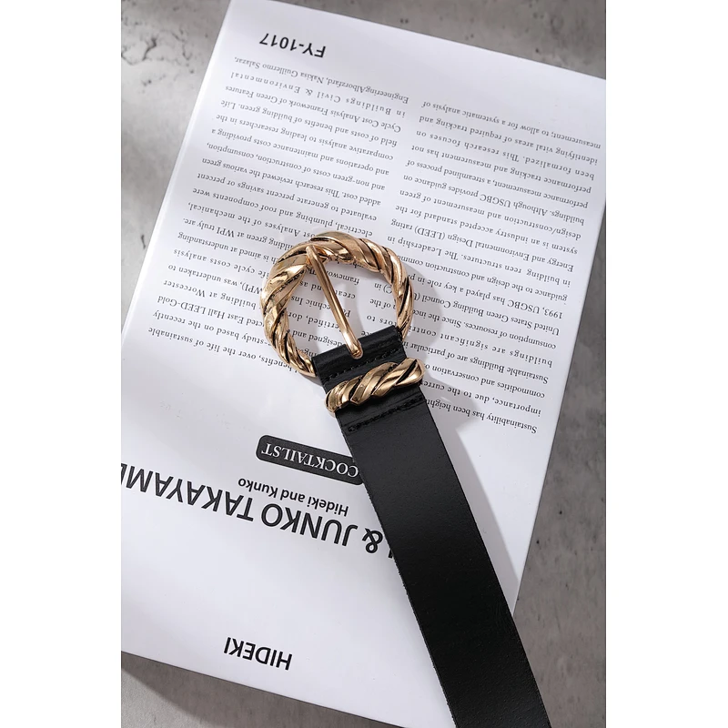 Instagram Style Leather Belt With Fashion Buckle