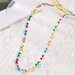 Butterfly stainless steel necklace