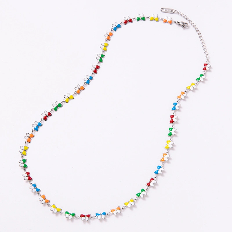 Butterfly stainless steel necklace