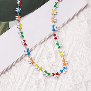 Butterfly stainless steel necklace
