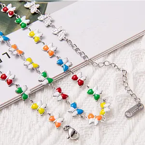 Butterfly stainless steel necklace