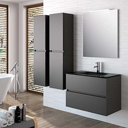 SM1098 800*460mm black glass basin BESTA bathroom vanity