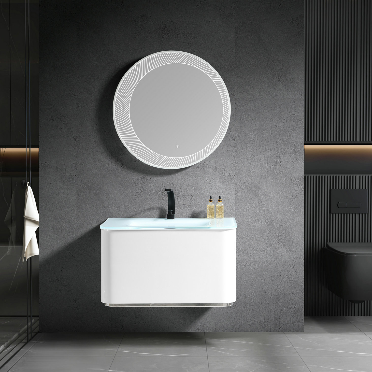 white pvc vanities