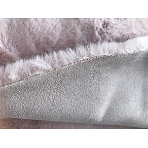 Rubbit fur bonded suede