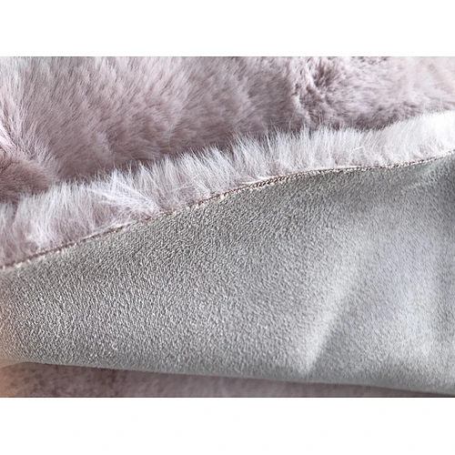 Rubbit fur bonded suede