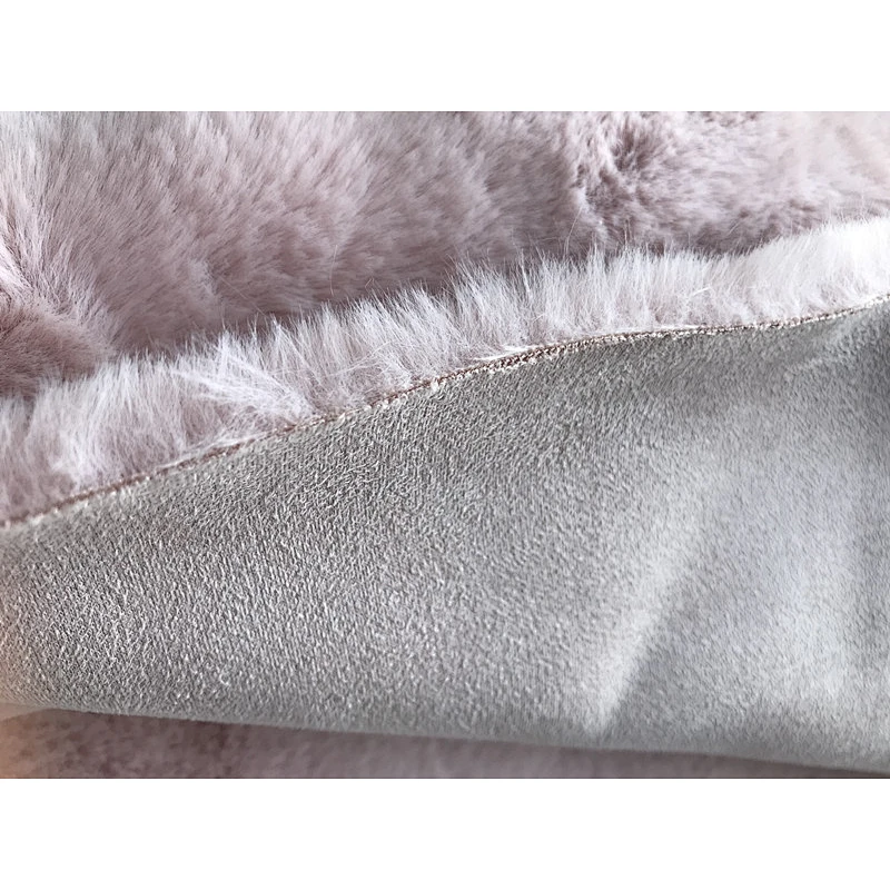 Rubbit fur bonded suede