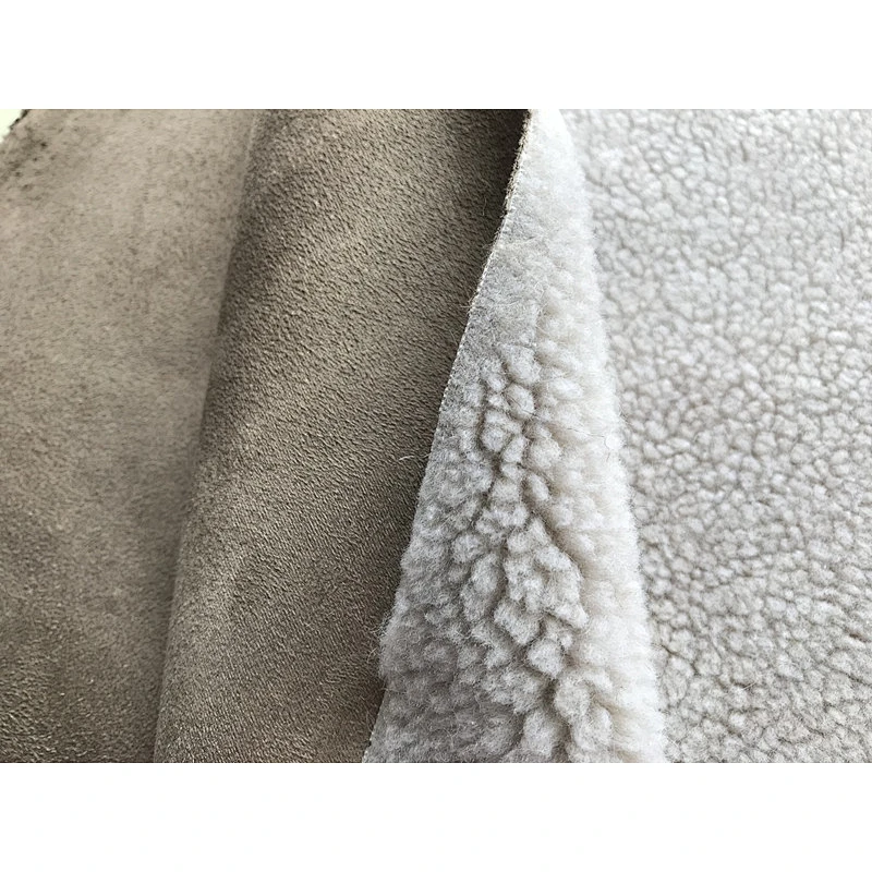 Suede Bonded With Fleece Fur