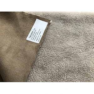 Suede Bonded With Fleece Fur