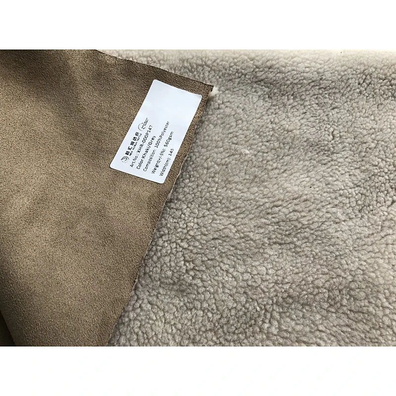Suede Bonded With Fleece Fur