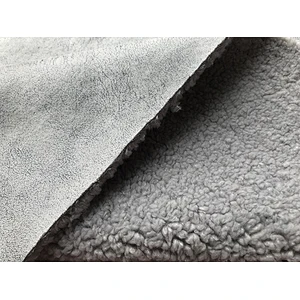 Foil Suede bonded with Sherpa