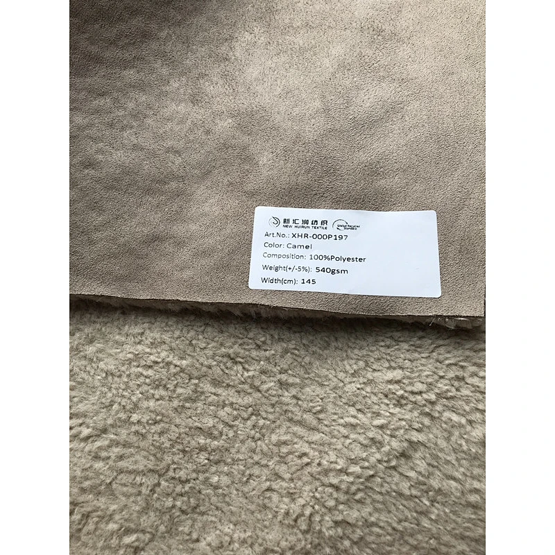 Big particle sherpa bonded with suede