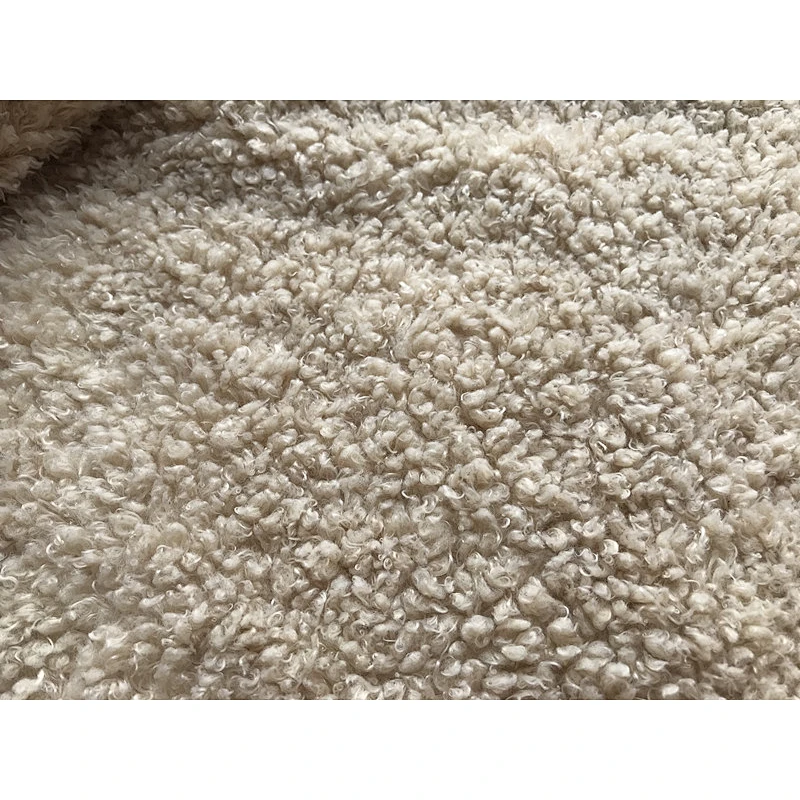 Soft foiled suede bonded with fur