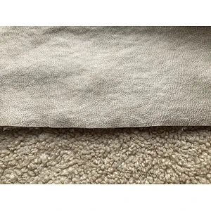 Hami melon Pattern suede bonded with curly fur