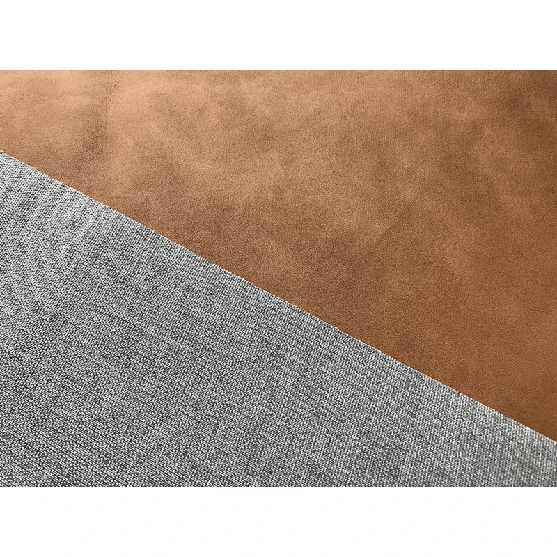 Garment wash double color artificial leather