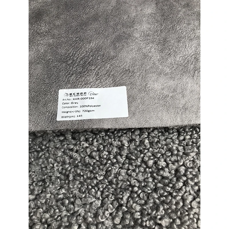 Teddy Fur bonding with foil suede