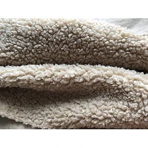 Hami melon Pattern suede bonded with curly fur