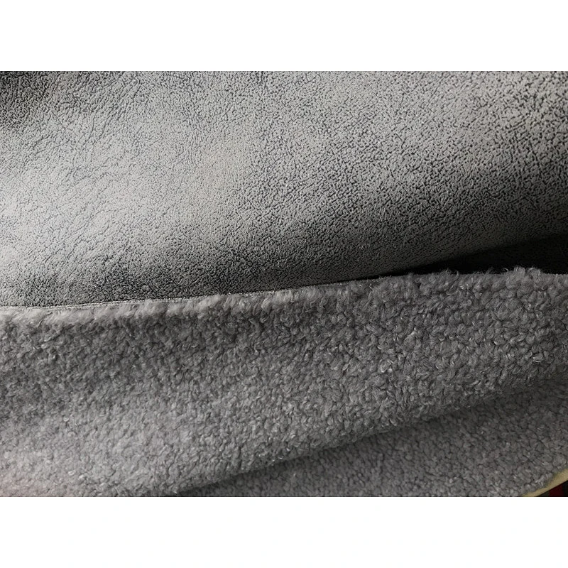 Foil Suede bonded with Sherpa