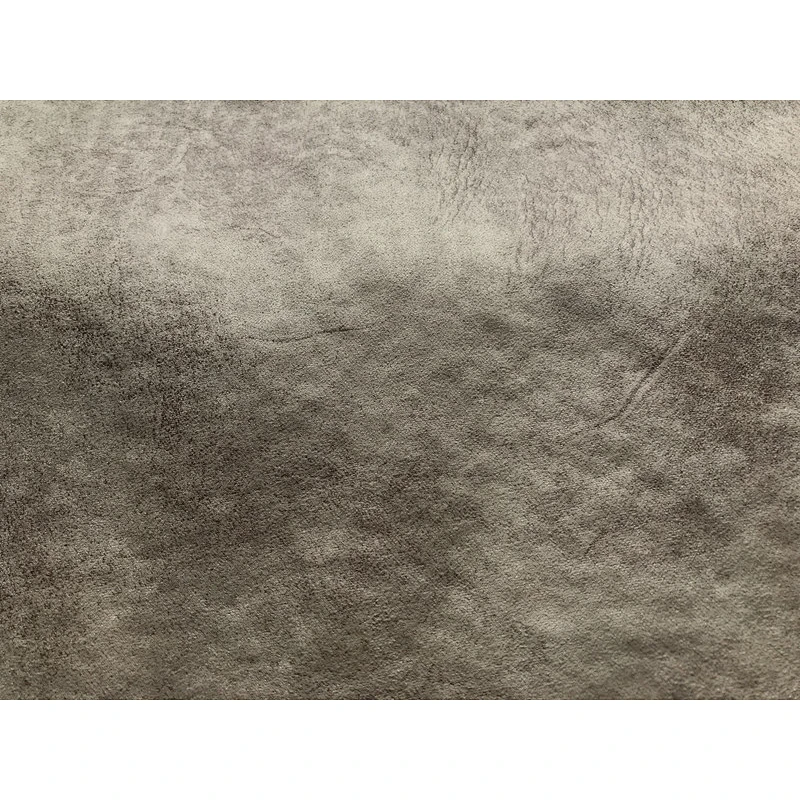 Soft foiled suede bonded with fur