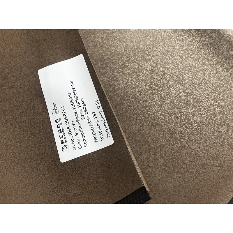 Two ways stretch artificial leather for dress