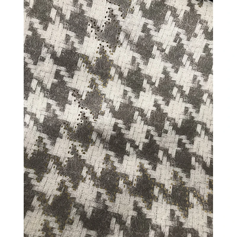 Scuba suede printing & stamping for woman coat