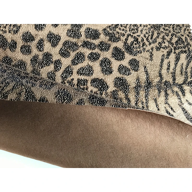 Scuba suede leopard print