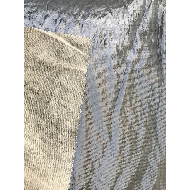 Vinyl metallic effect pu leather