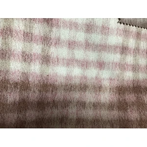 Woolen printing effect scuba suede