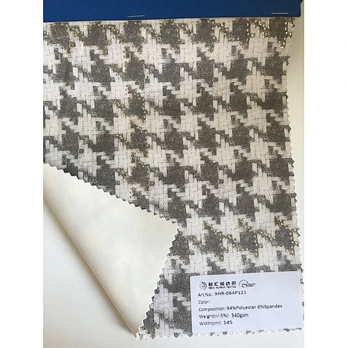 Scuba suede printing & stamping for woman coat