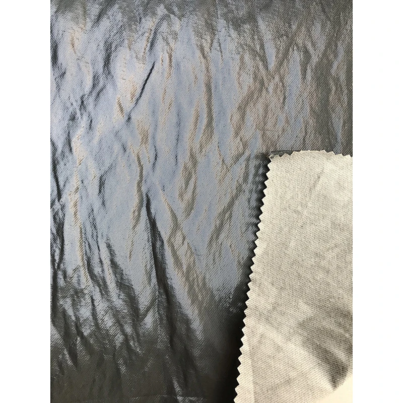 Vinyl metallic effect pu leather