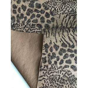 Scuba suede leopard print