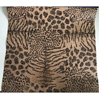 Scuba suede leopard print