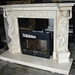 New marble fireplace mantel , outdoor sculptured fireplace