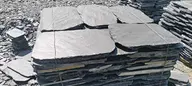 Black slate floor tile