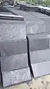 Black slate floor tile