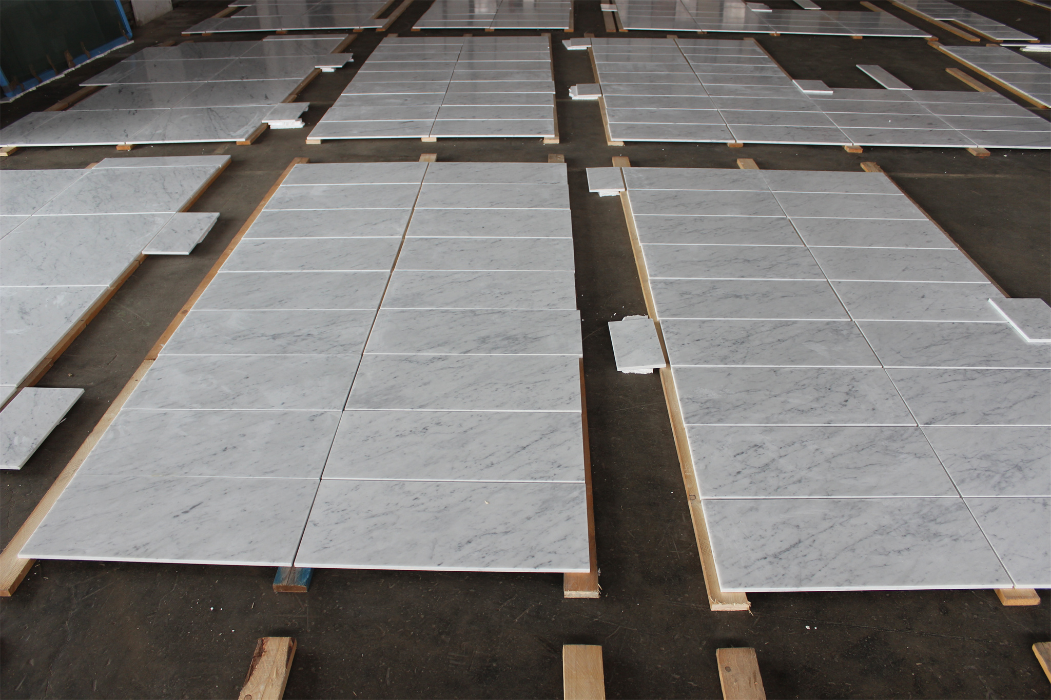 Italian Bianco Carrara White Marble Tiles