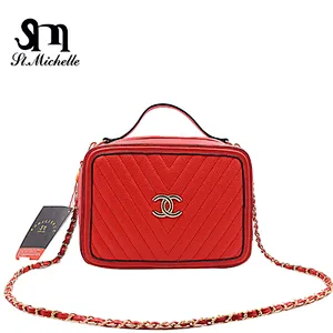 Red Color Embroidered cross body bags