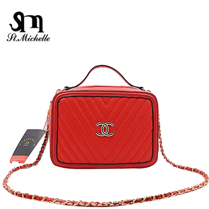Red Color Embroidered cross body bags