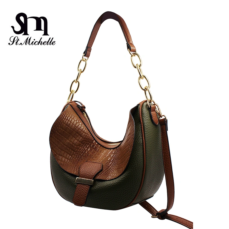 Crocodile Faux Leather Shoulder Bags for Women