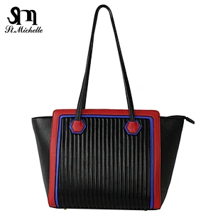 Fashion handbag New Trendy wholesale large capacity quilted PU leather lady handbag
