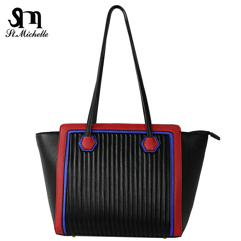 Fashion handbag New Trendy wholesale large capacity quilted PU leather lady handbag