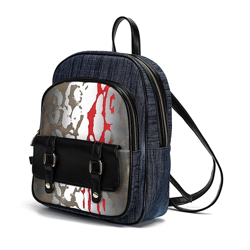 Durable PU travel backpack can put laptop