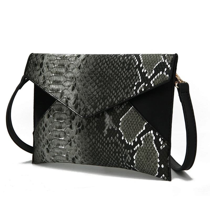 Custom Snake Print Women PU Leather Crossbody Bags