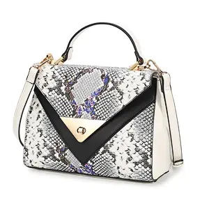 Snake Print Shoulder Bag Square Messenger Bag
