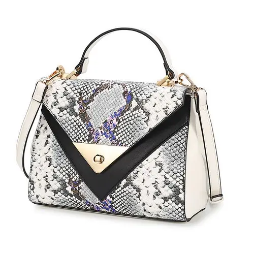 Snake Print Shoulder Bag Square Messenger Bag