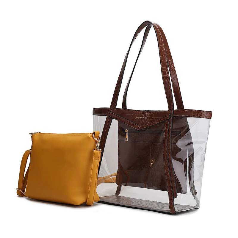 Fashion Women Transparent Bag Clear PVC Jelly Handbags