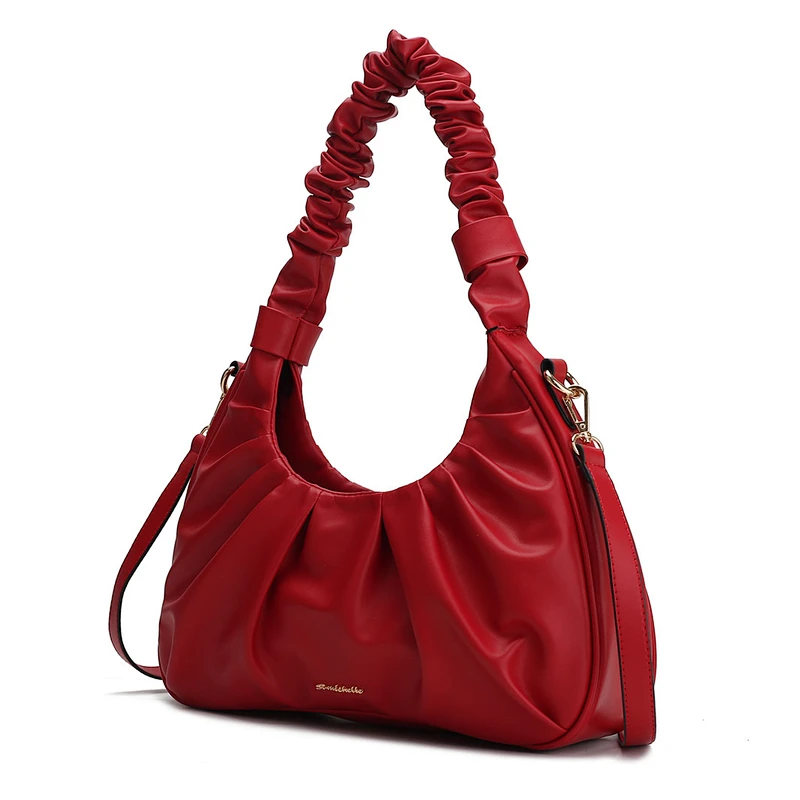 Trending products 2020 new arrivals Luxury Underarm Lady Dumpling ruched Clutch Cloud bag handbags
