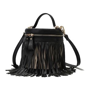 Tassel Fringe Shoulder Bucket Bag Fashion Cross Body Bag